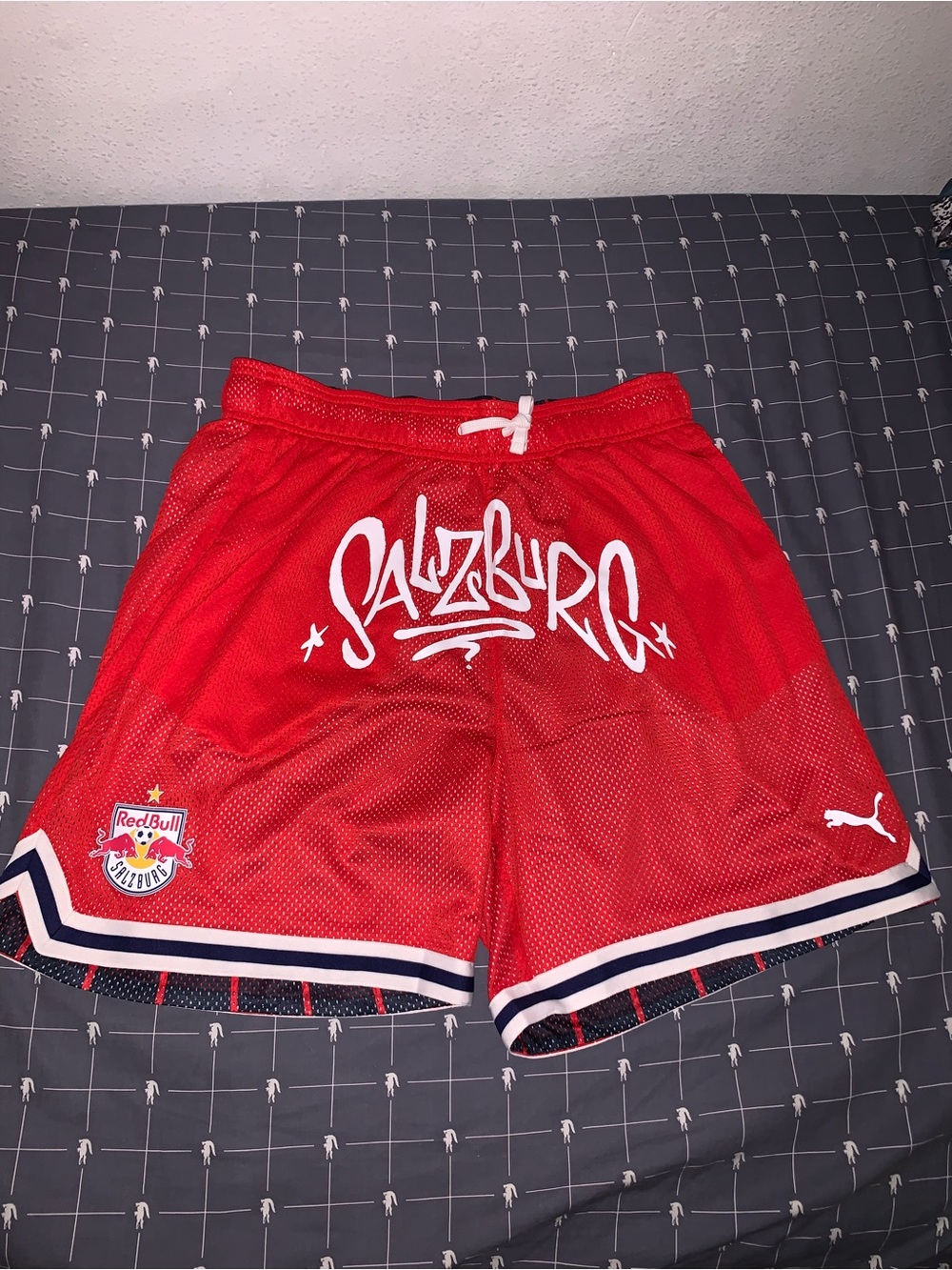 Puma Hoops x FC Red Bull Salzburg Reversible Mesh Shorts Size: Large